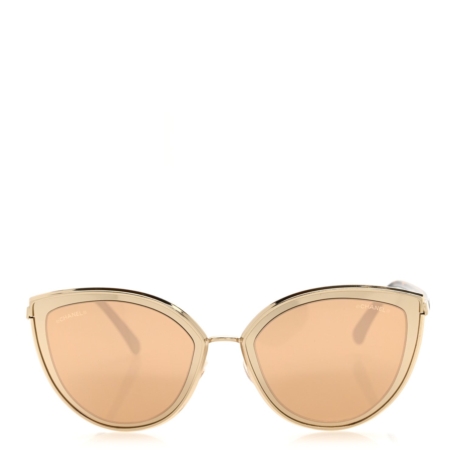 Chanel Metal Cat Eye Sunglasses 4222 Gold 2 of 8