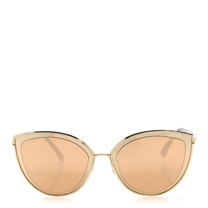 Chanel Metal Cat Eye Sunglasses 4222 Gold 2 of 8