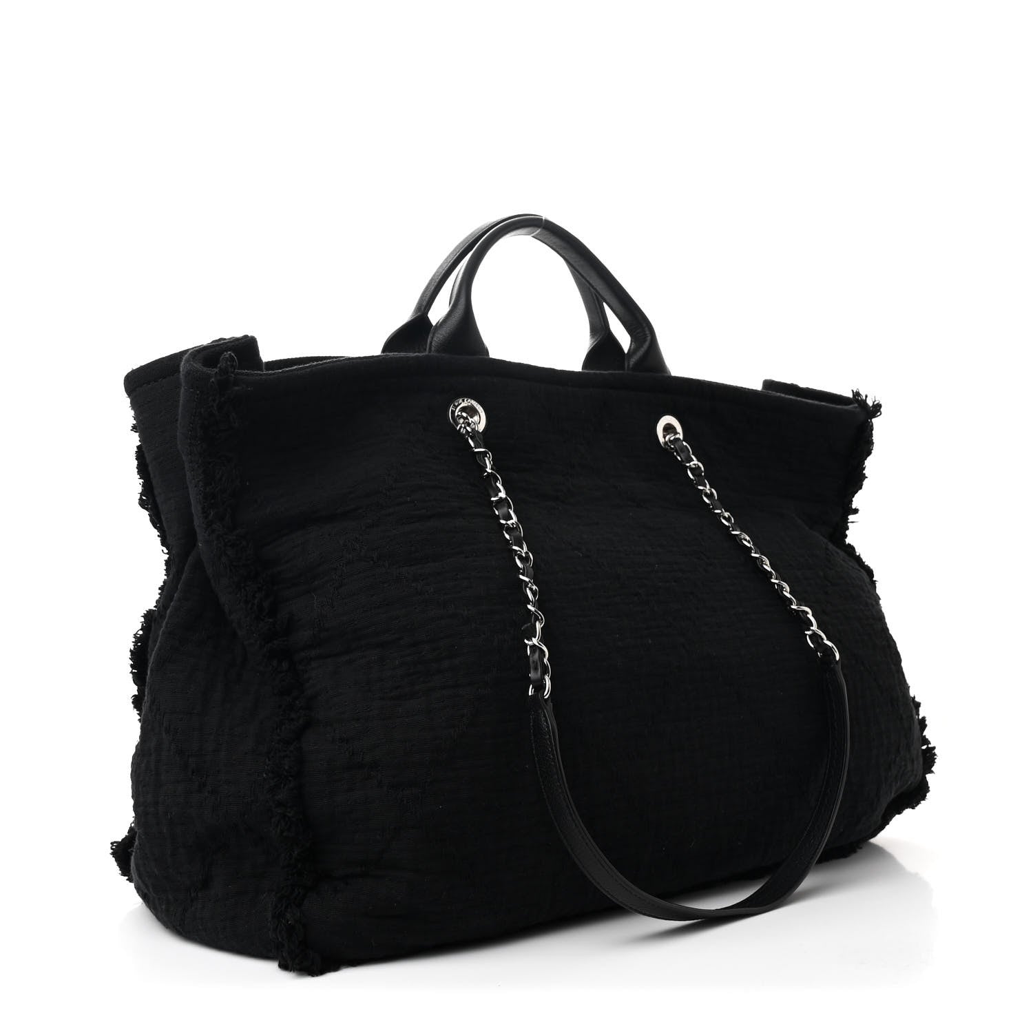 Chanel Canvas Extra Large Double Face Shopping Tote Black 3 of 10