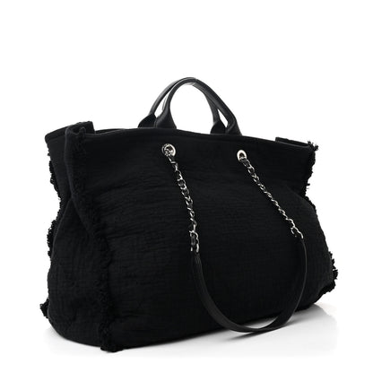 Chanel Canvas Extra Large Double Face Shopping Tote Black 3 of 10