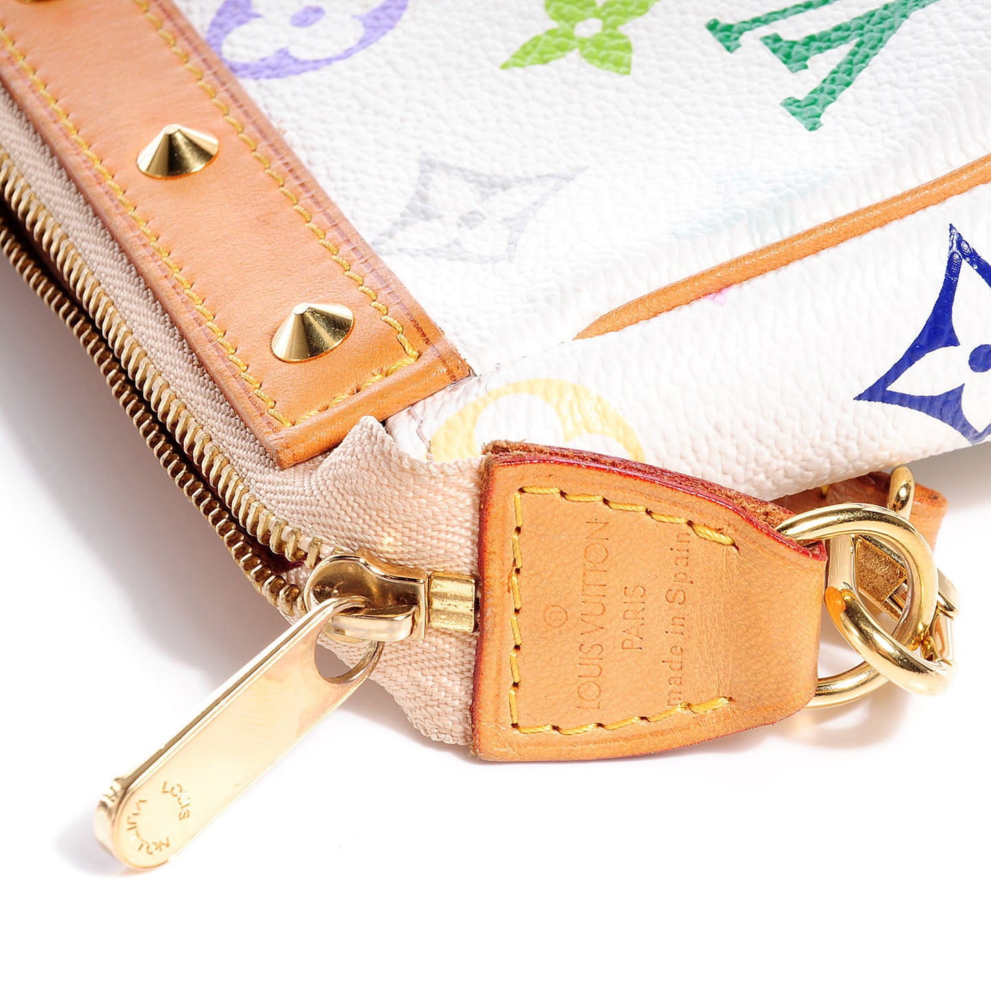 Monogram Multicolor Pochette Accessories White