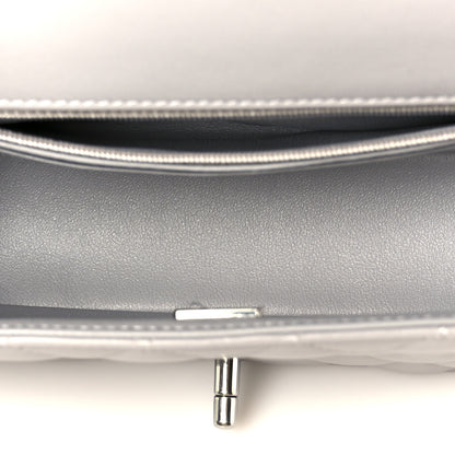 Chanel Lambskin Quilted Mini Rectangular Flap Grey 5 of 12
