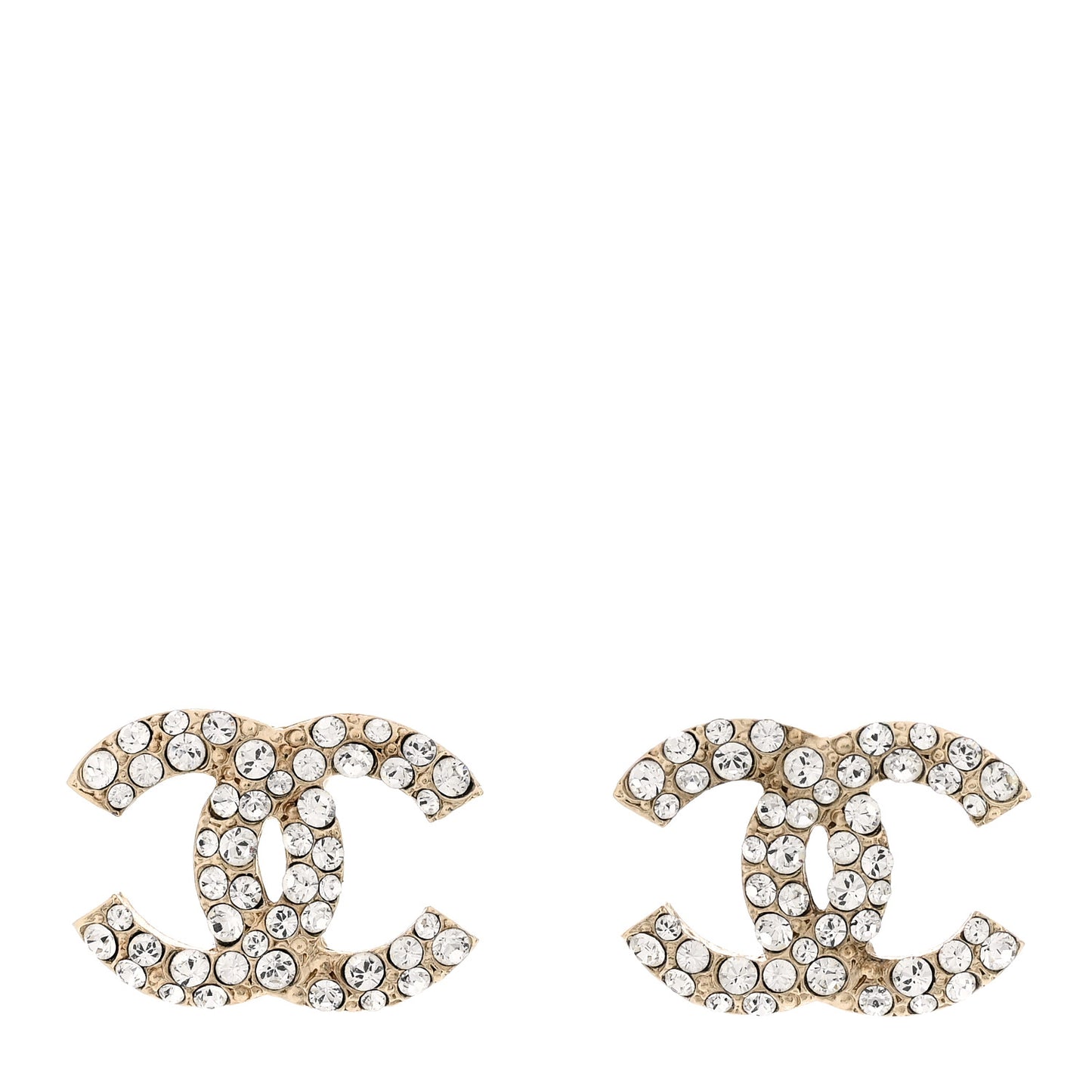 Crystal CC Earrings Gold