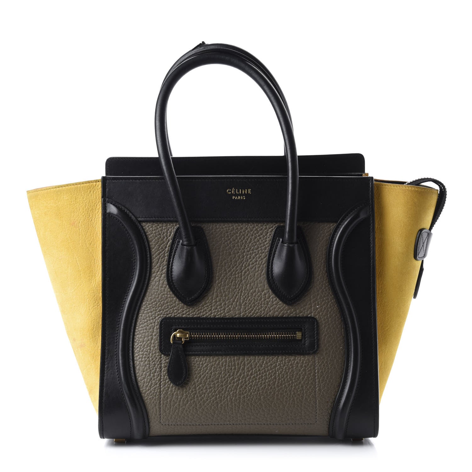 Celine Bullhide Calfskin Nubuck Micro Tri-Color Luggage Amber 1 of 13