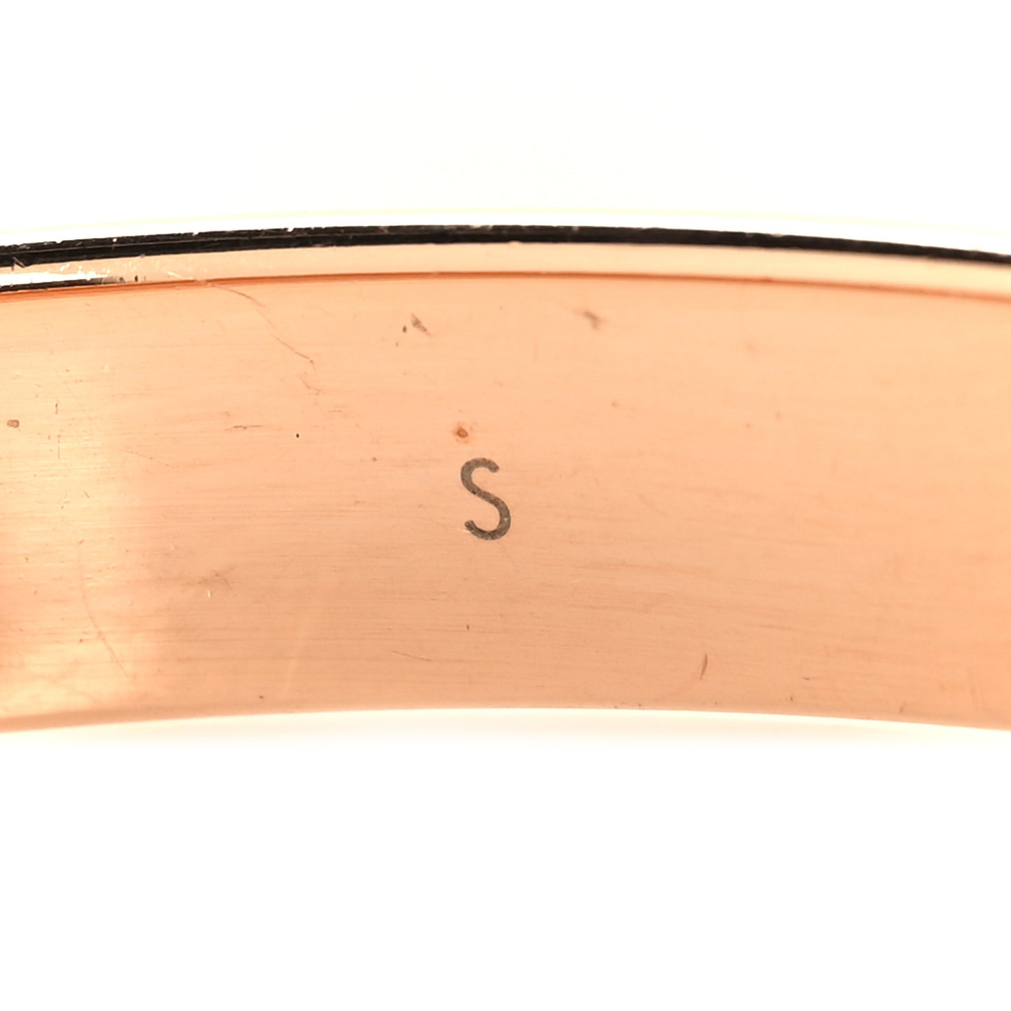 Brass Monogram Nanogram Cuff S Pink Gold