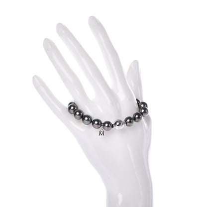 Mikimoto 18K White Gold Diamond Black South Sea Pearl 9-9.5mm Bracelet 2 of 5