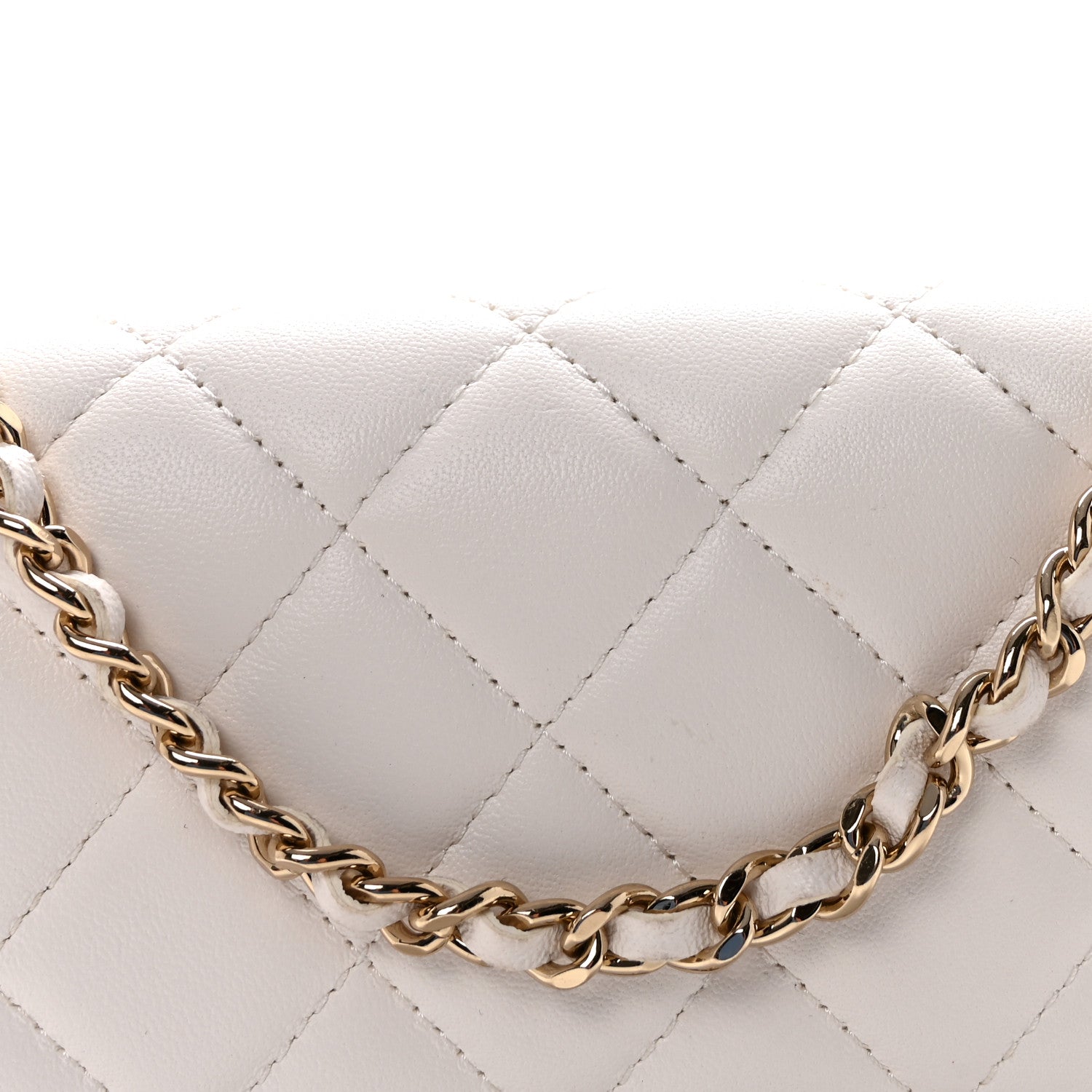 Chanel Lambskin Quilted Resin CC Mini Flap Bag White Black 9 of 11