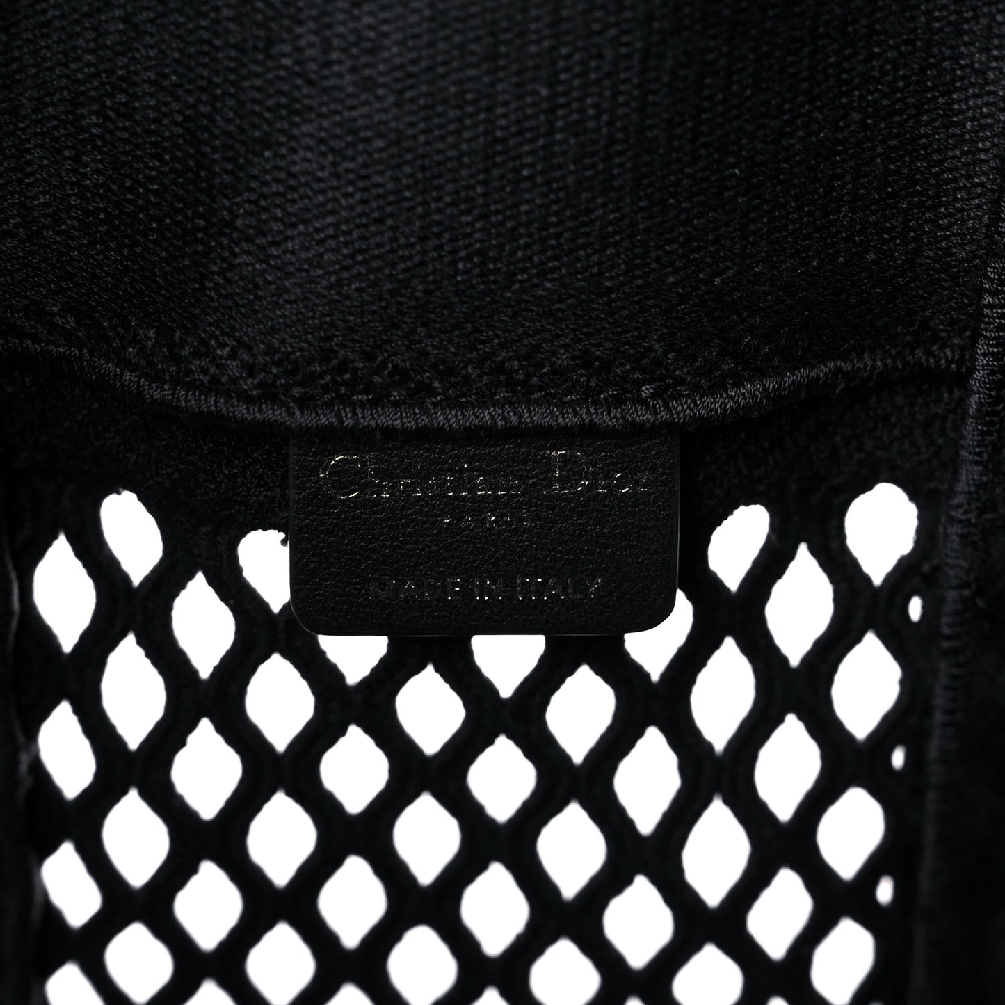 Canvas Embroidered Mesh Diorcamp Messenger Black