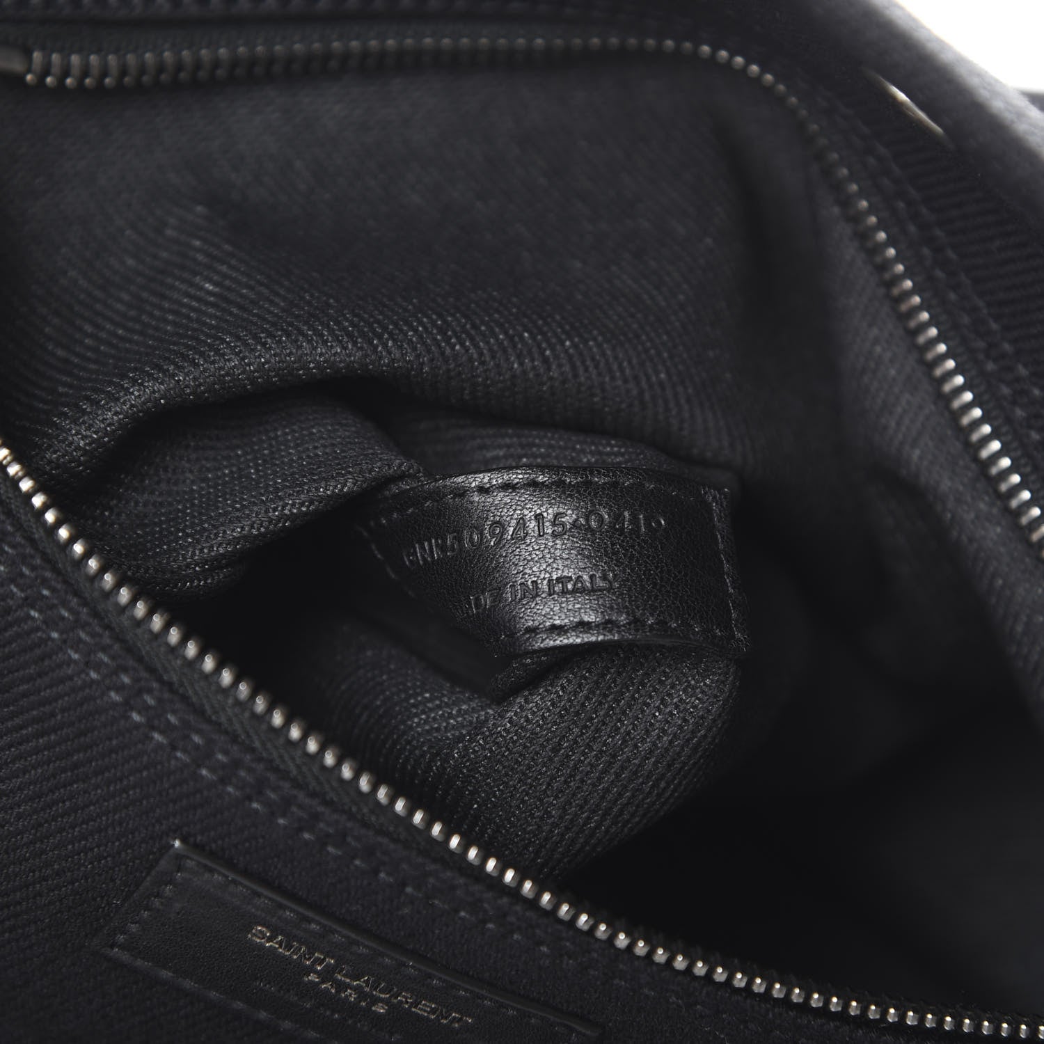 Saint Laurent Linen Calfskin Rive Gauche Tote Black 6 of 9