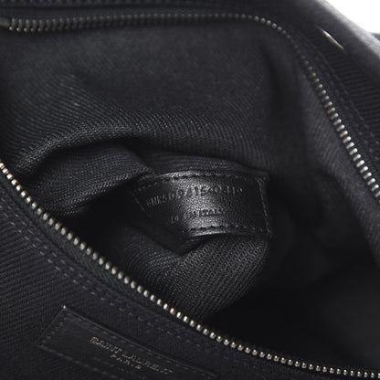 Saint Laurent Linen Calfskin Rive Gauche Tote Black 6 of 9