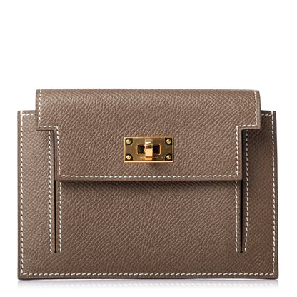 Hermes Epsom Kelly Pocket Compact Wallet Etoupe 1 of 4