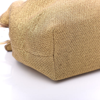 Christian Dior Metallic Canvas Maris Pearl Beaded Mini Tote Gold 6 of 11