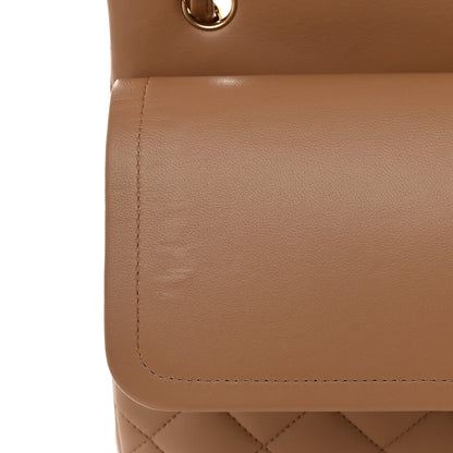 Chanel Lambskin Quilted Jumbo Double Flap Dark Beige 11 of 11