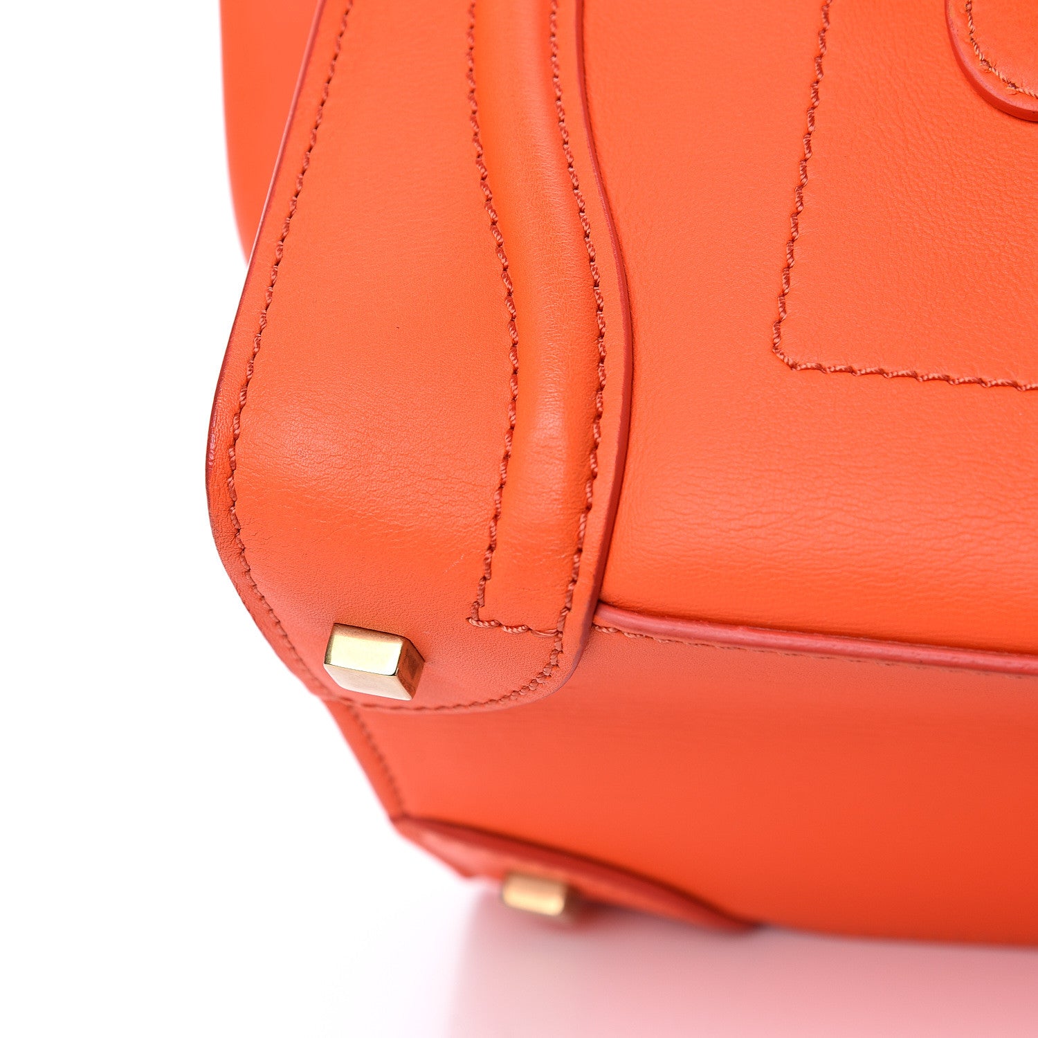 Celine Smooth Calfskin Mini Luggage Orange 9 of 11