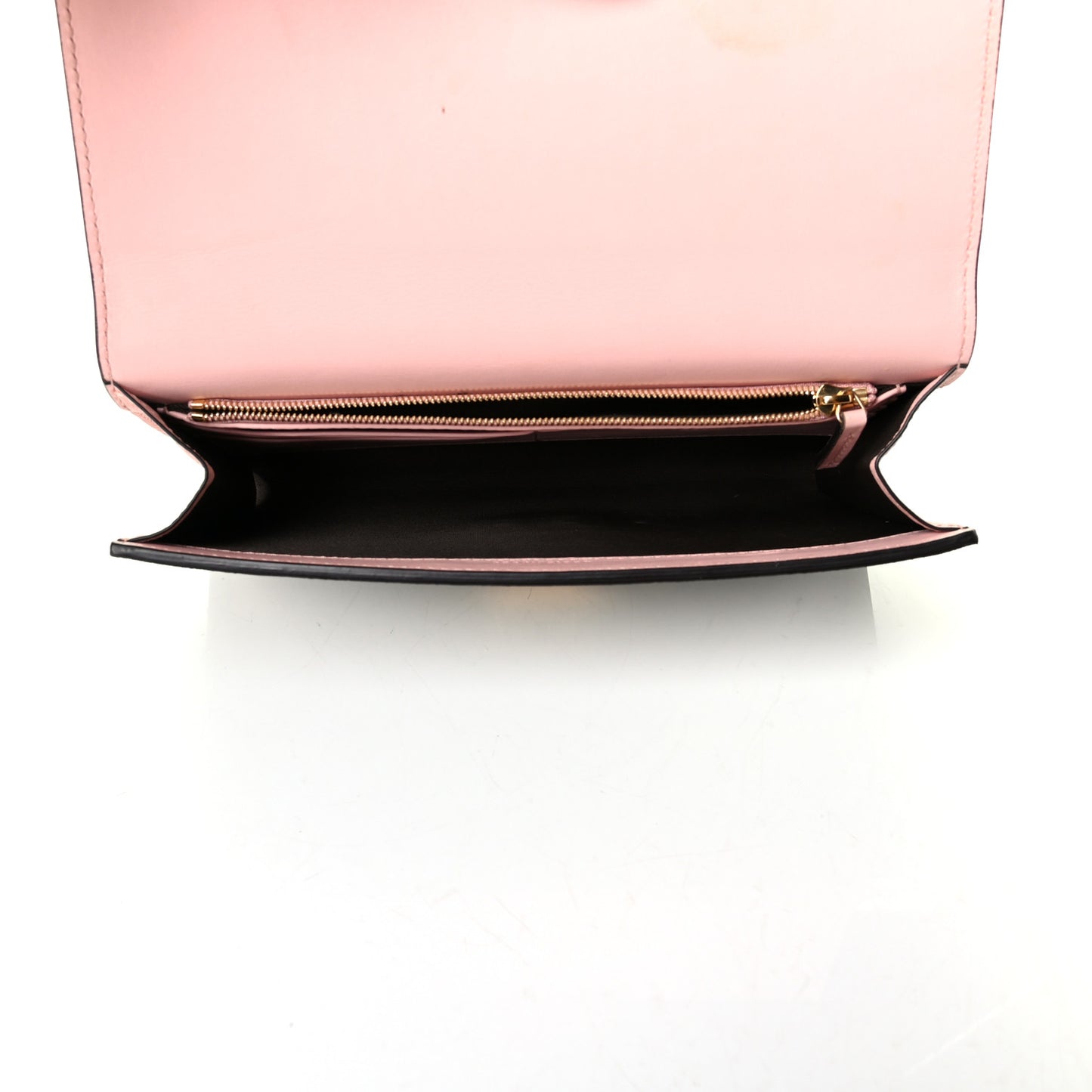 GG Supreme Monogram Calfskin Padlock Clutch Beige Perfect Pink