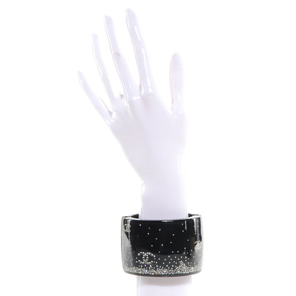Chanel Resin Crystal CC Cuff Black 2 of 6