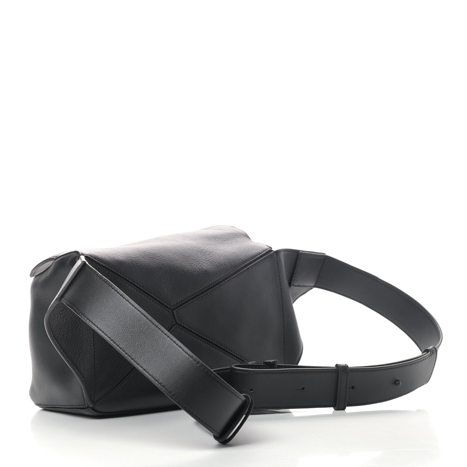 Loewe Calfskin Pansies Small Puzzle Bumbag Black 2 of 5