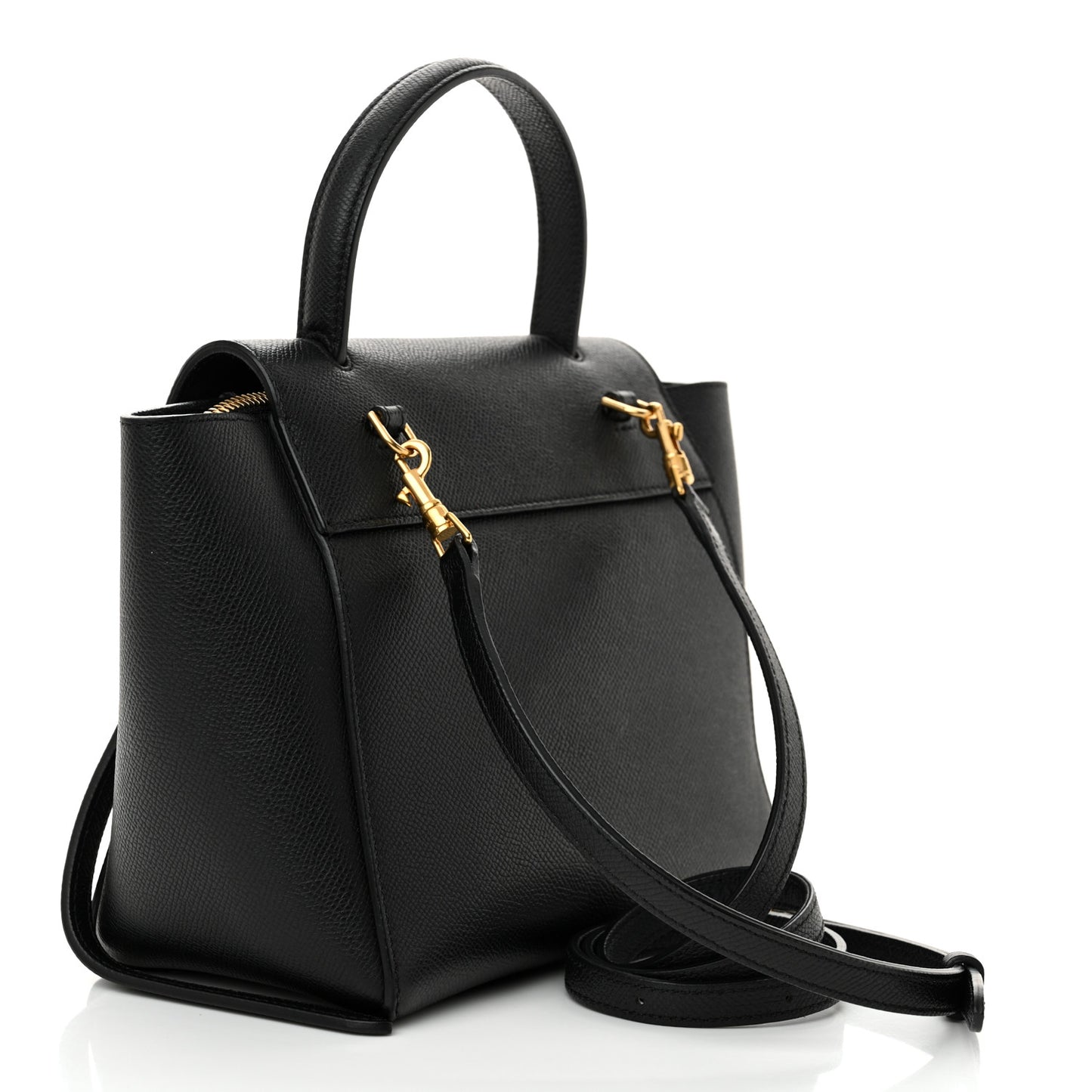 Grained Calfskin Nano Belt Bag Black