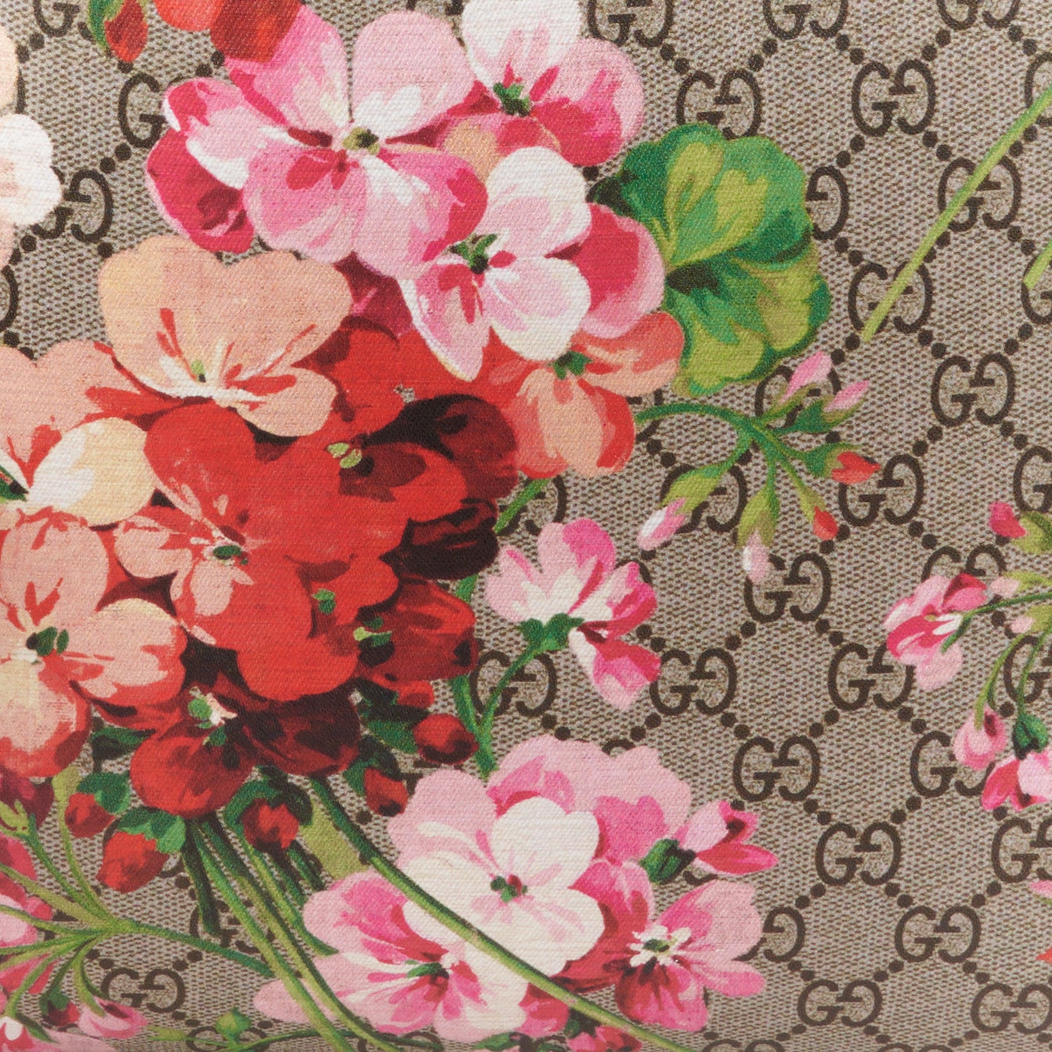 Gucci GG Supreme Monogram Blooms Medium Reversible Tote Beige Multicolor Dry Rose 9 of 11