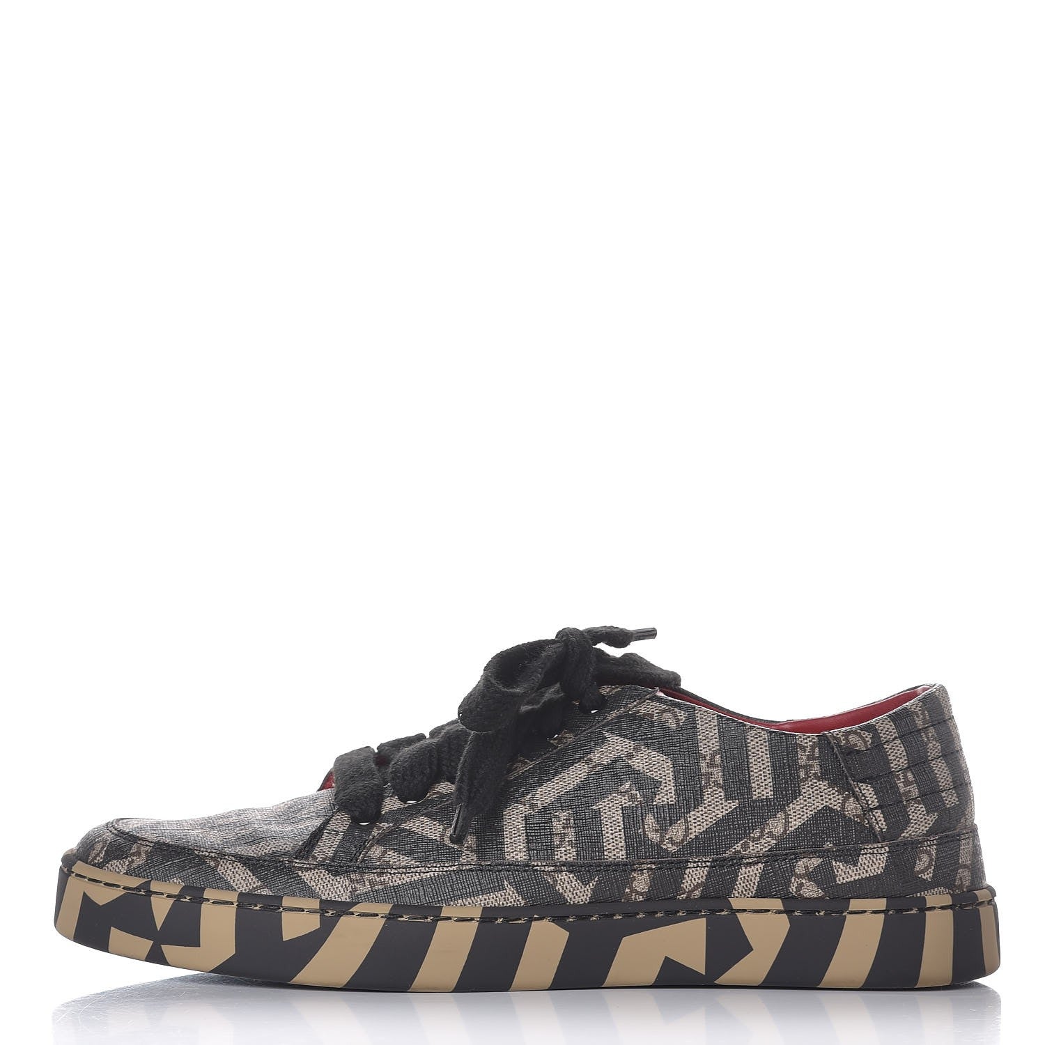 Gucci GG Supreme Monogram Caleido Mens Low Top Sneakers 7.5 Black 1 of 8