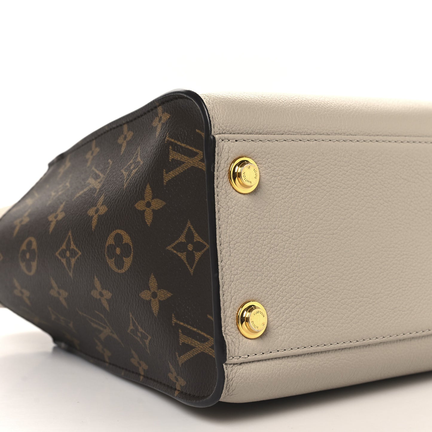 Calfskin Monogram On My Side MM Greige