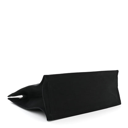 Saint Laurent Linen Calfskin Rive Gauche Tote Black 4 of 10
