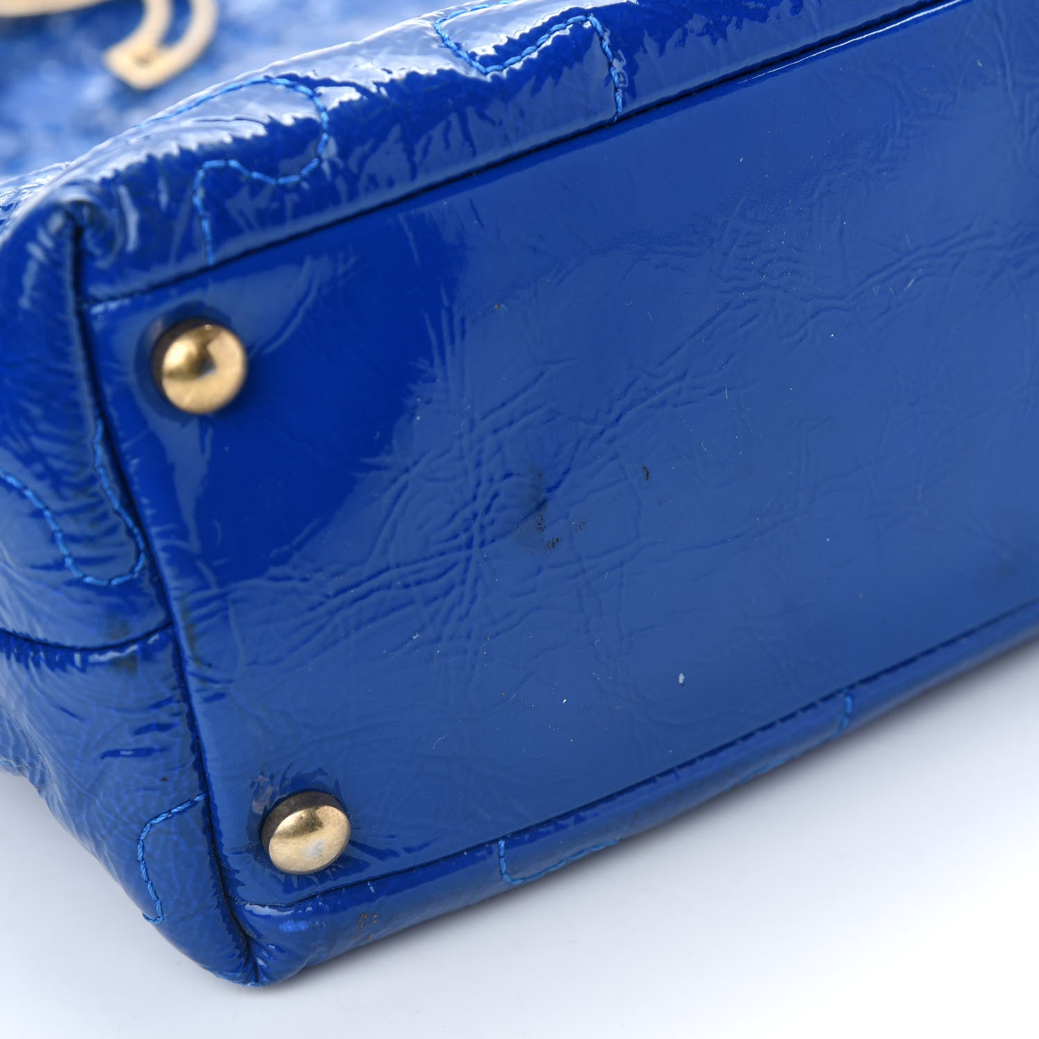 Chanel Patent Puzzle Tote Electric Blue 9 of 9
