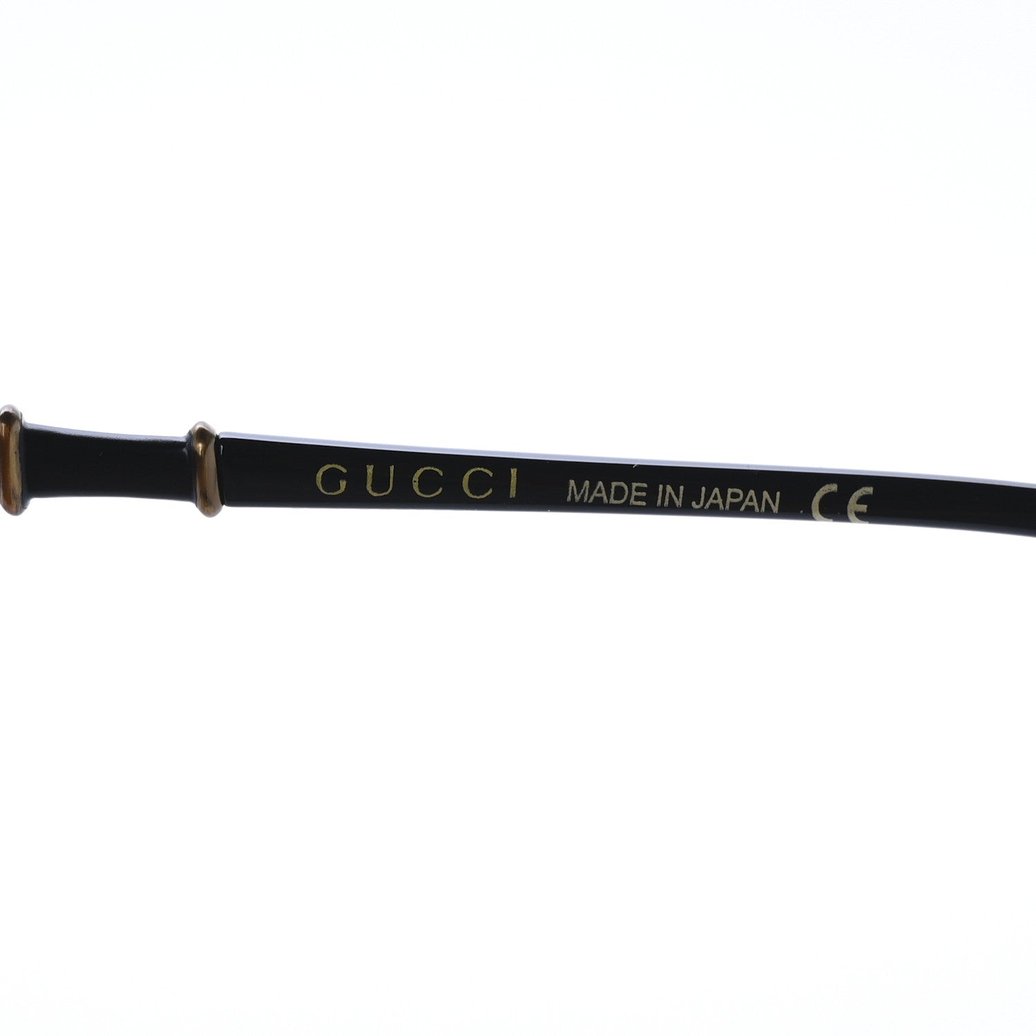 Gucci Acetate Metal Bamboo Sunglasses GG660S Black Brown 6 of 9