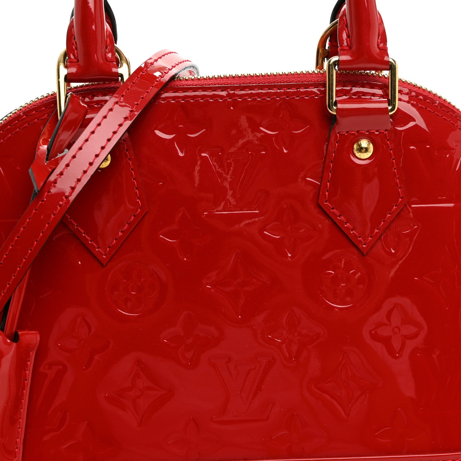 Louis Vuitton Vernis Alma BB Cherry 7 of 9