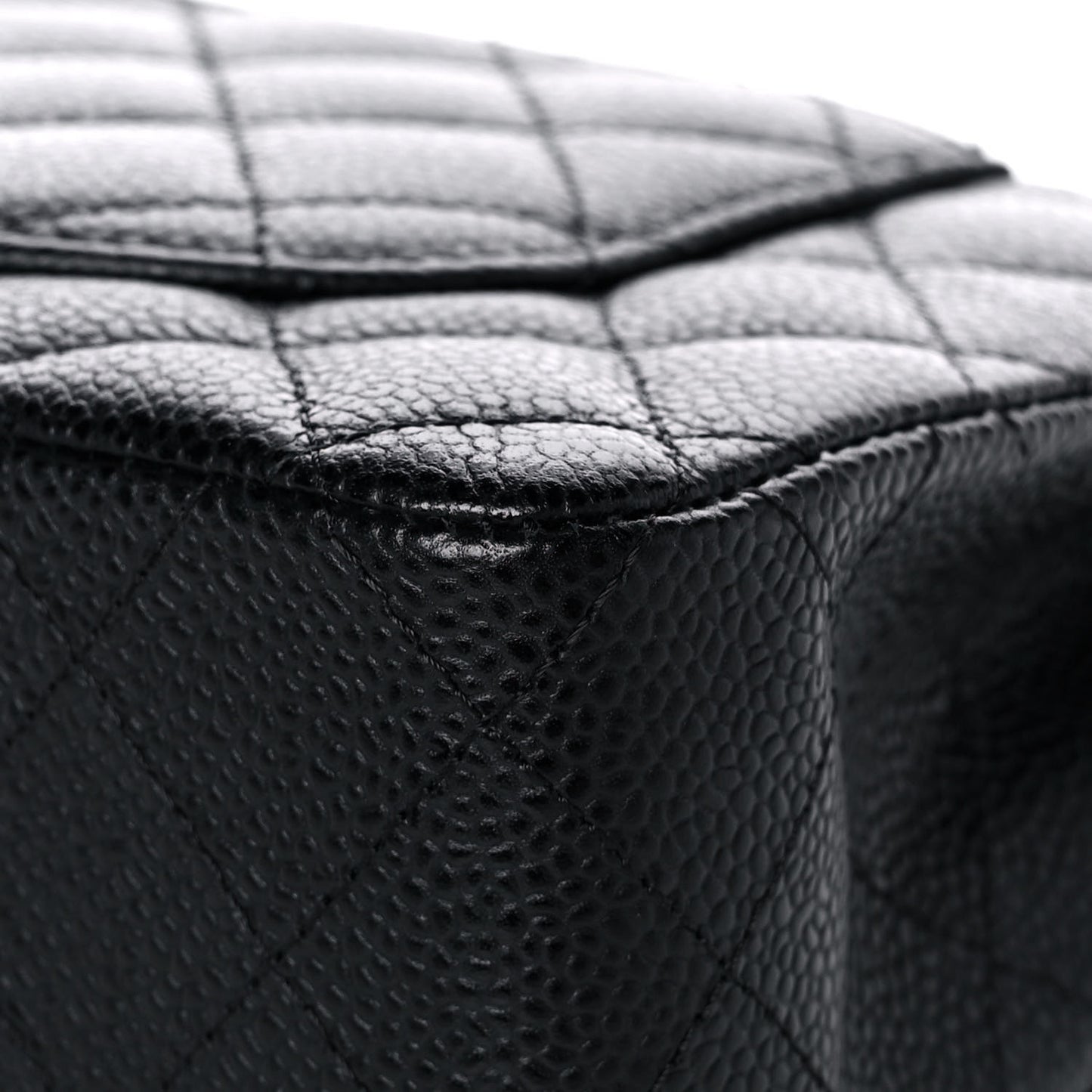 Caviar Quilted Small Double Flap Black