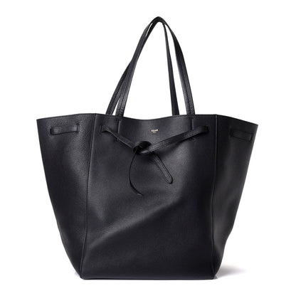 Celine Soft Grained Calfskin Medium Belt Cabas Phantom Black 1 of 5