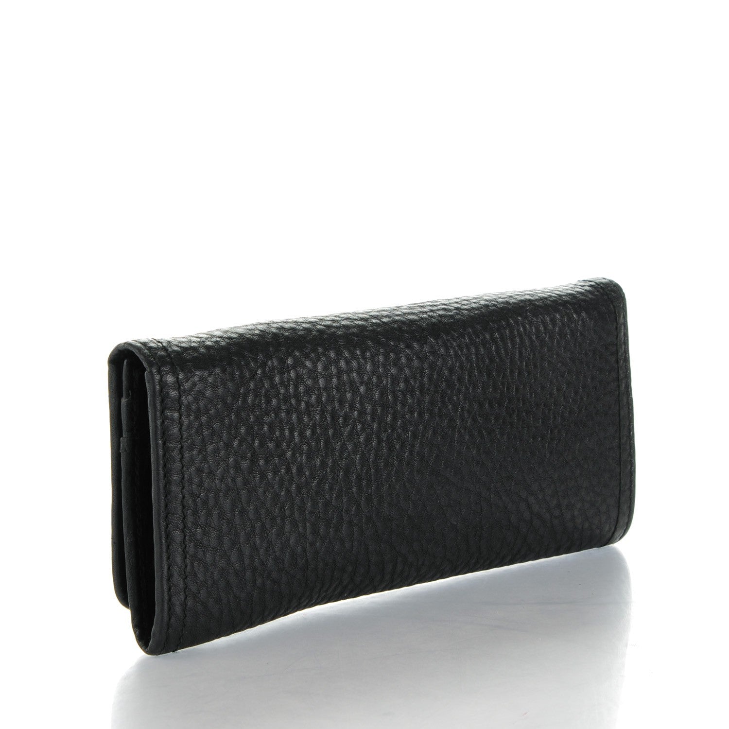 Prada Vitello Daino Continental Flap Wallet Nero Black 3 of 8