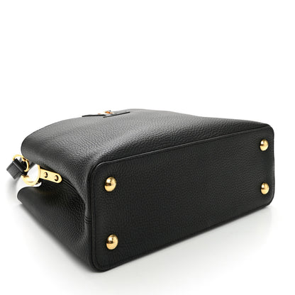 Louis Vuitton Taurillon Capucines PM Black 4 of 9