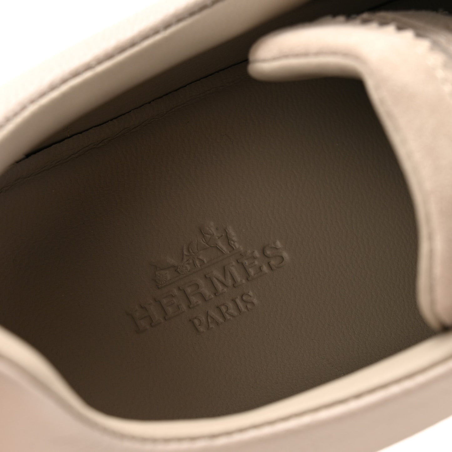 Sport Goatskin Suede Goatskin Womens Bouncing Sneakers 38 Kraft 38.5 Beige Galet