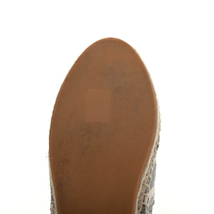 Christian Dior Oblique Embroidered Granville 15mm Espadrilles 38 Grey Stone 9 of 12