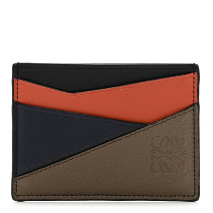 Loewe Calfskin Puzzle Colorblock Card Holder Black Mulitcolor 1 of 7