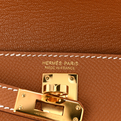 Hermes Epsom Kelly En Desordre Sellier 20 Gold 7 of 12