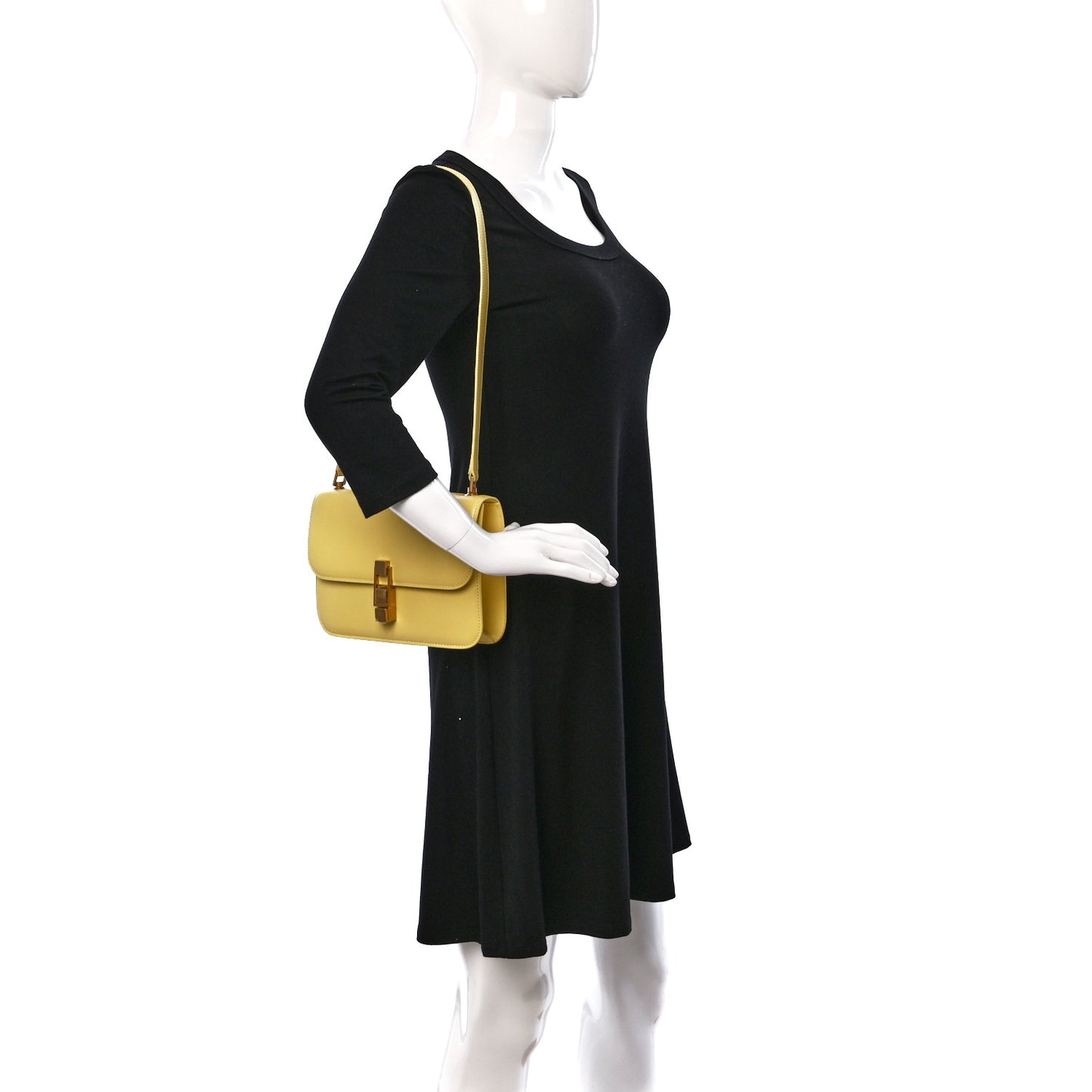 Smooth Calfskin Carre Satchel Paille