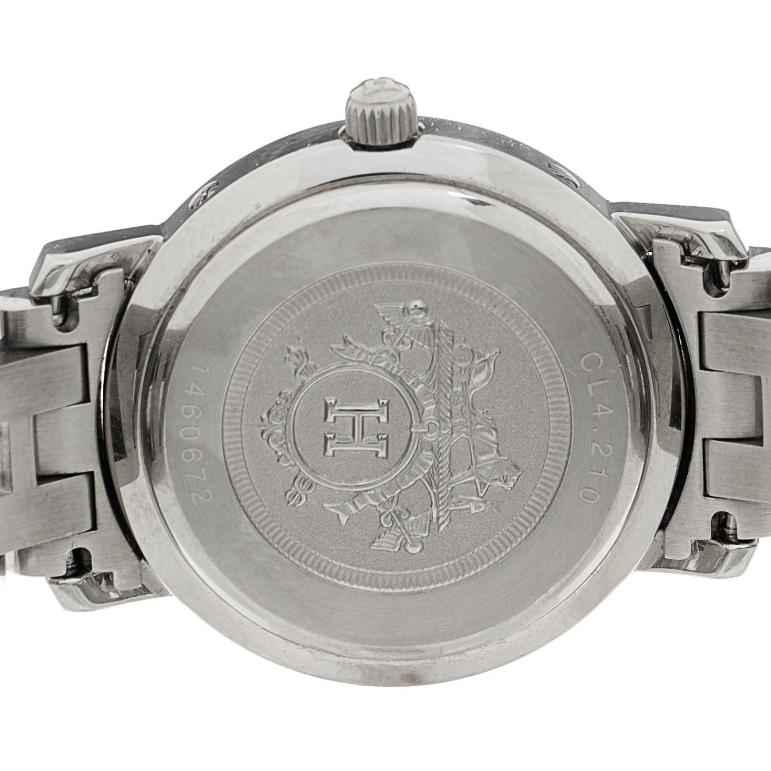Hermes Stainless Steel 24mm Clipper Quartz Watch White 4 of 5
