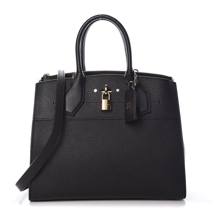 Louis Vuitton Taurillon City Steamer MM Black 1 of 11