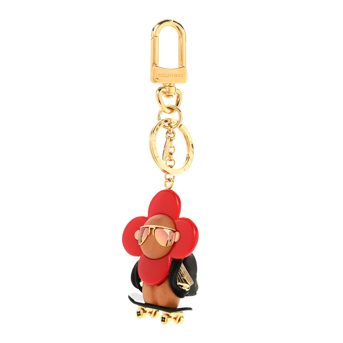 Resin Wood Vivienne Skateboarder Bag Charm