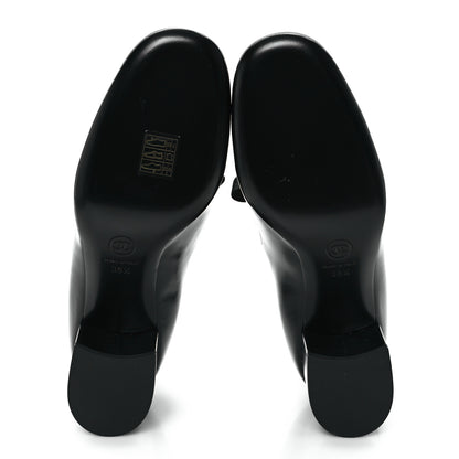 Chanel Patent Calfskin Grosgrain CC Mary Jane Pumps 38.5 Black 6 of 10