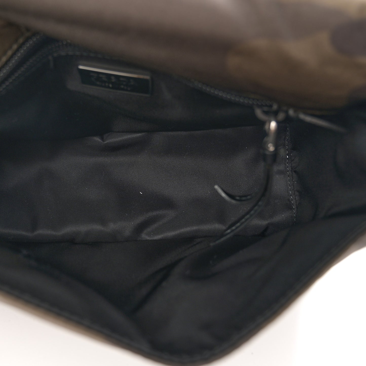 Re-Nylon Vitello Padded Camouflage Small Flap Shoulder Bag Mimetico