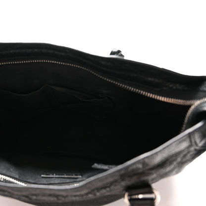 Balenciaga Agneau Classic Hardware S City Logo Strap Black White 6 of 11