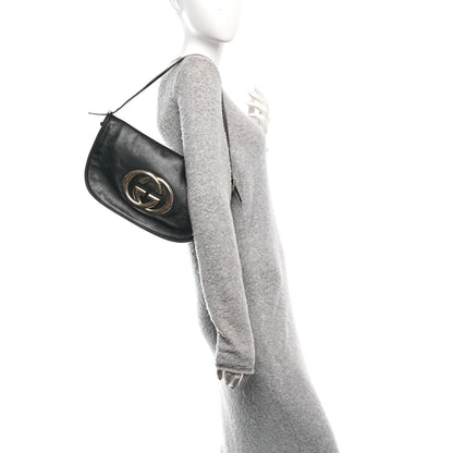 Gucci Calfskin Small Britt Shoulder Bag Black 2 of 10