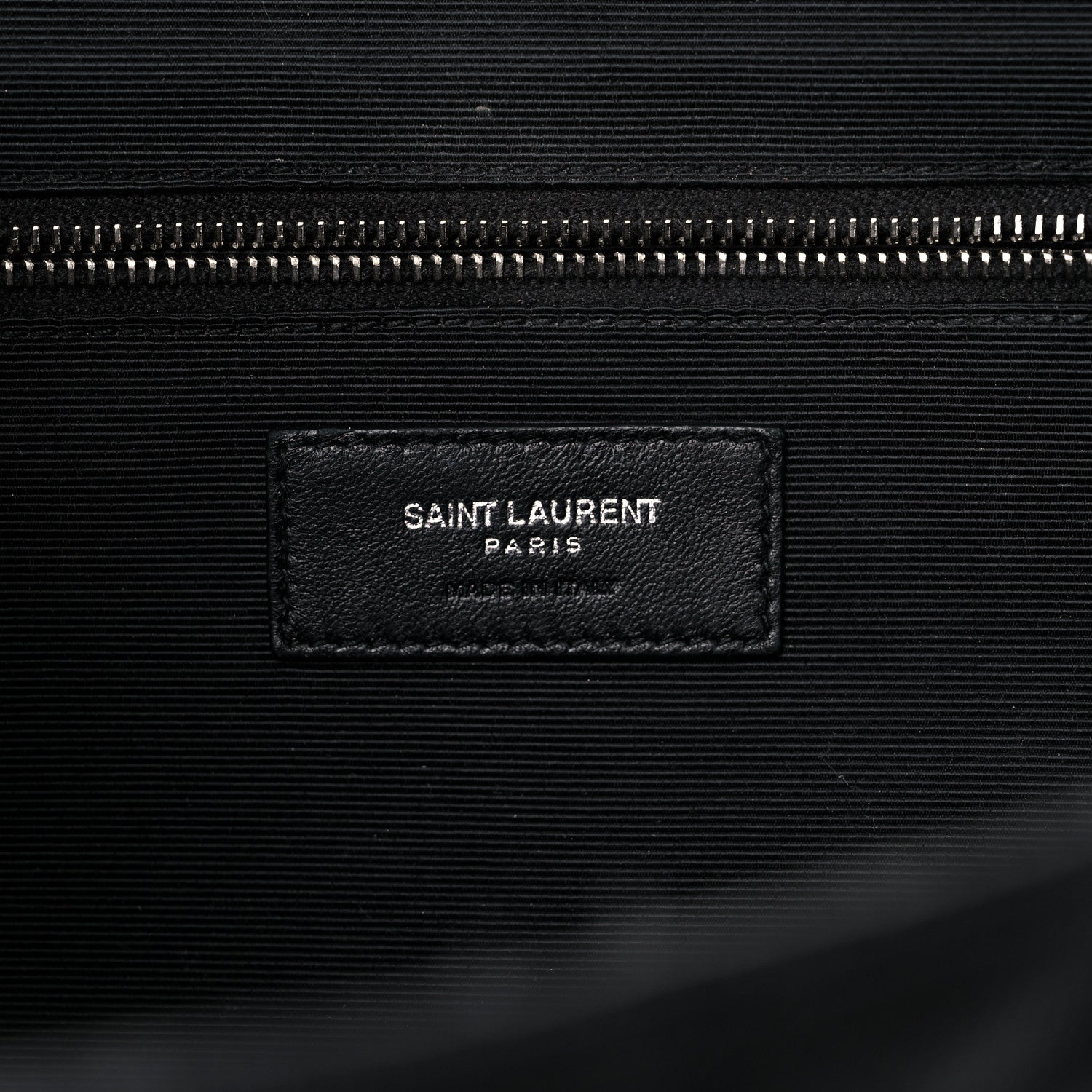 Saint Laurent Grain De Poudre Textured Mixed Matelasse Large Triquilt Monogram Satchel Black 6 of 17