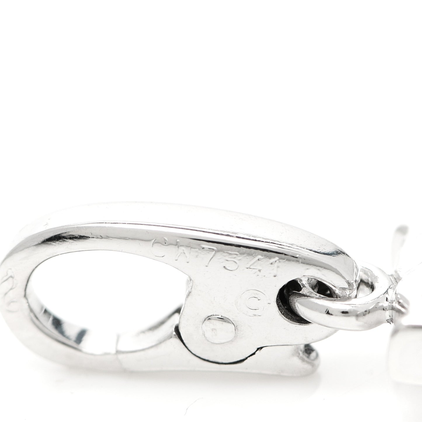 18K White Gold Logo Charm