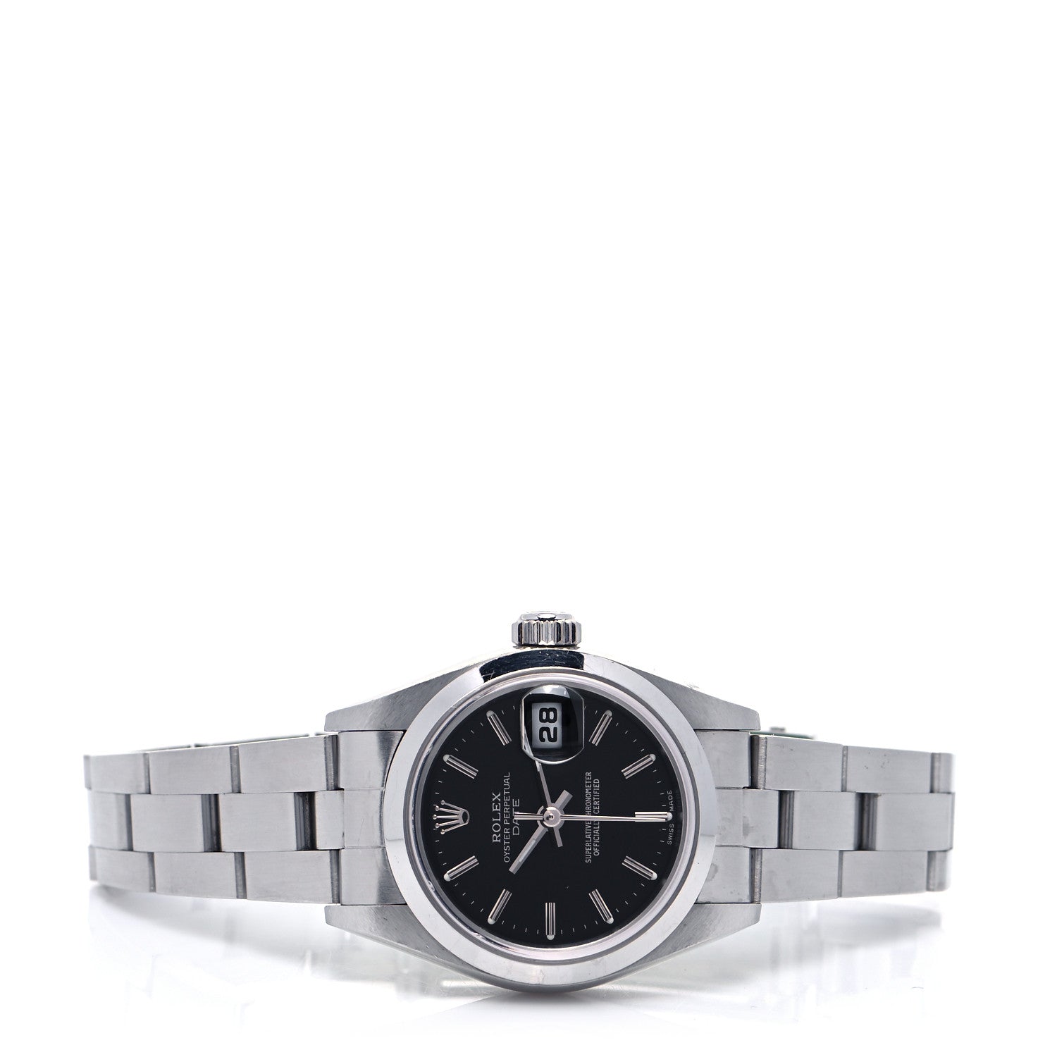 Rolex Stainless Steel 26mm Oyster Perpetual Date Watch Black 79160 2 of 6
