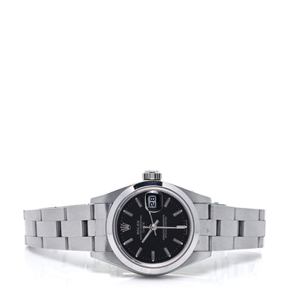 Rolex Stainless Steel 26mm Oyster Perpetual Date Watch Black 79160 2 of 6