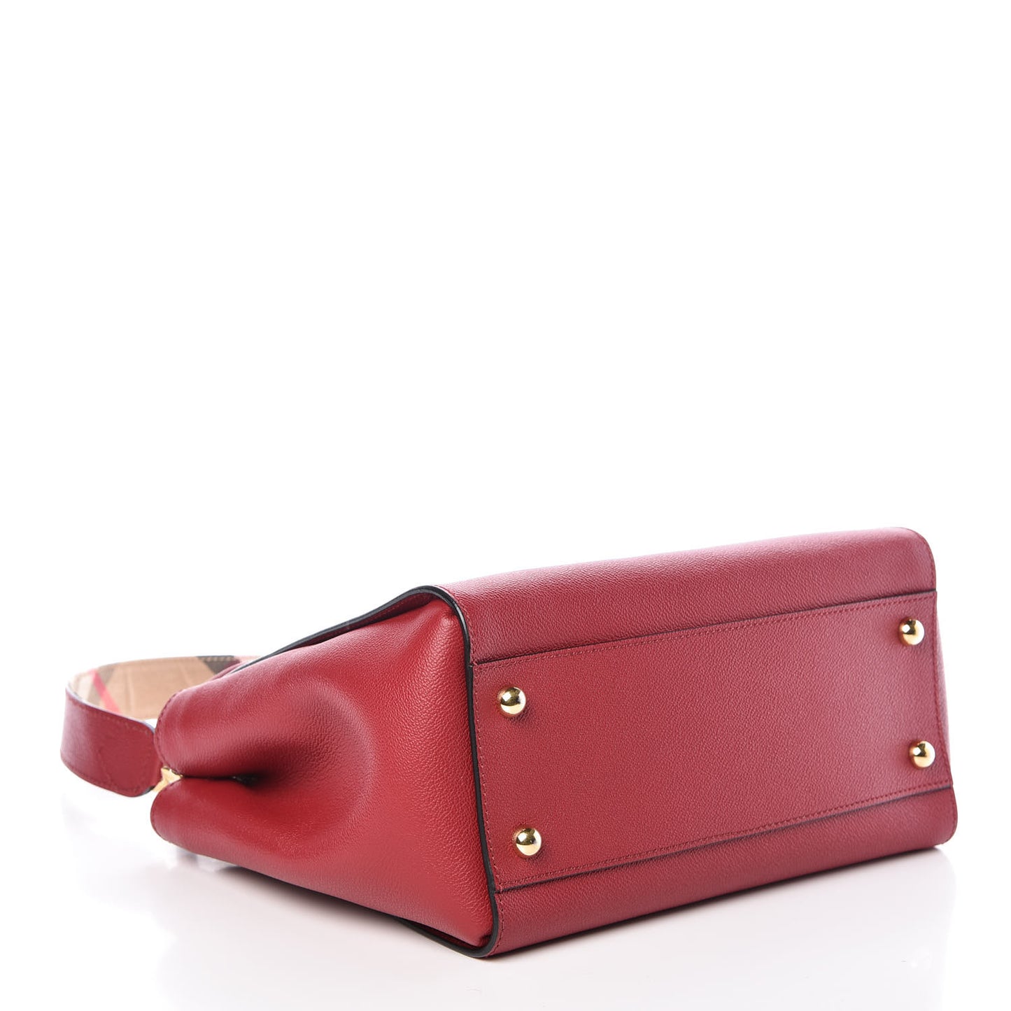 Soft Grain Medium Buckle Tote Parade Red